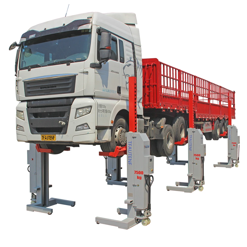 Truck repair and maintenance wireless heavy duty mobile commercial vehicle truck column lift