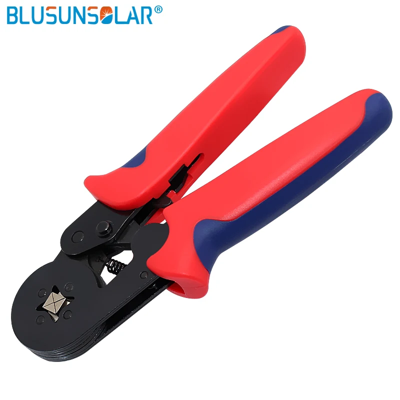 BLUSUNSOLAR Cable End-sleeves Crimping Plier Self Adjusting Ratcheting Ferrule Crimper AWG24-10 HSC8 6 4