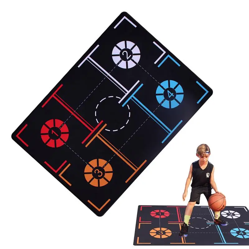 

Basketball Dribbling Mat Rubber Footstep Training Mat For Basketball Silent Training Pace Ball Control Basketball Mat For All