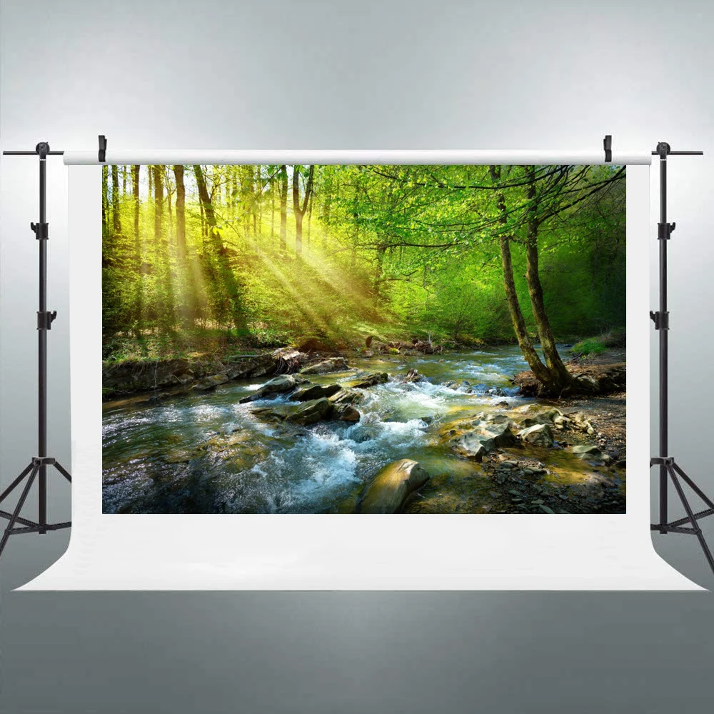 Laeacco Spring Scenery Background for Photography Natural Forest Flowers Landscape Photo Portrait Photographic Backdrop Decor