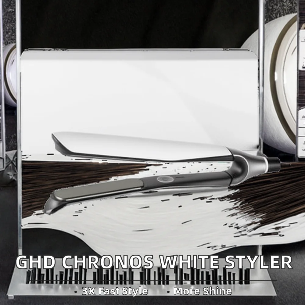 For Chronos White Straightener Styler 3X Faster Styling Increased Shine No Extreme Heat Damage All Hair Household