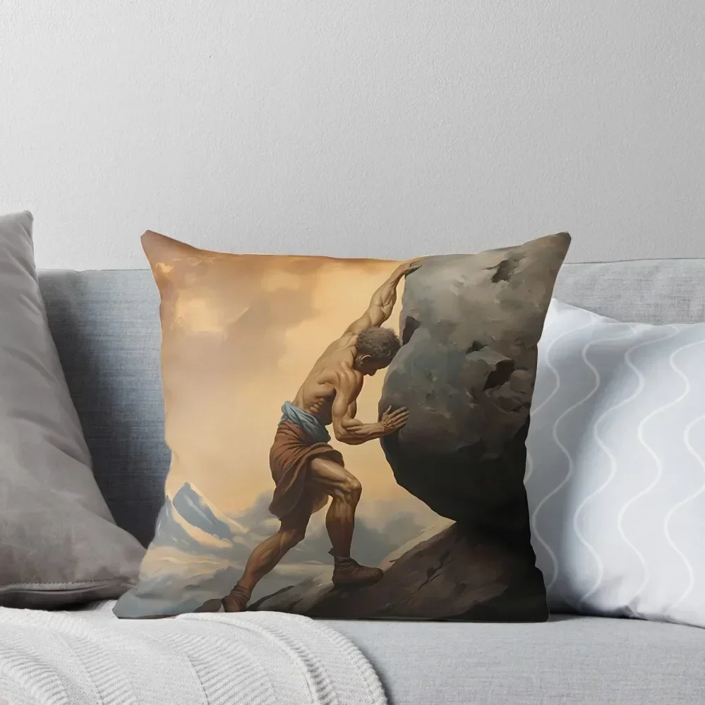 

Sisyphus Eternal Punishment Throw Pillow Custom Cushion Elastic Cover For Sofa Cushions Home Decor pillow