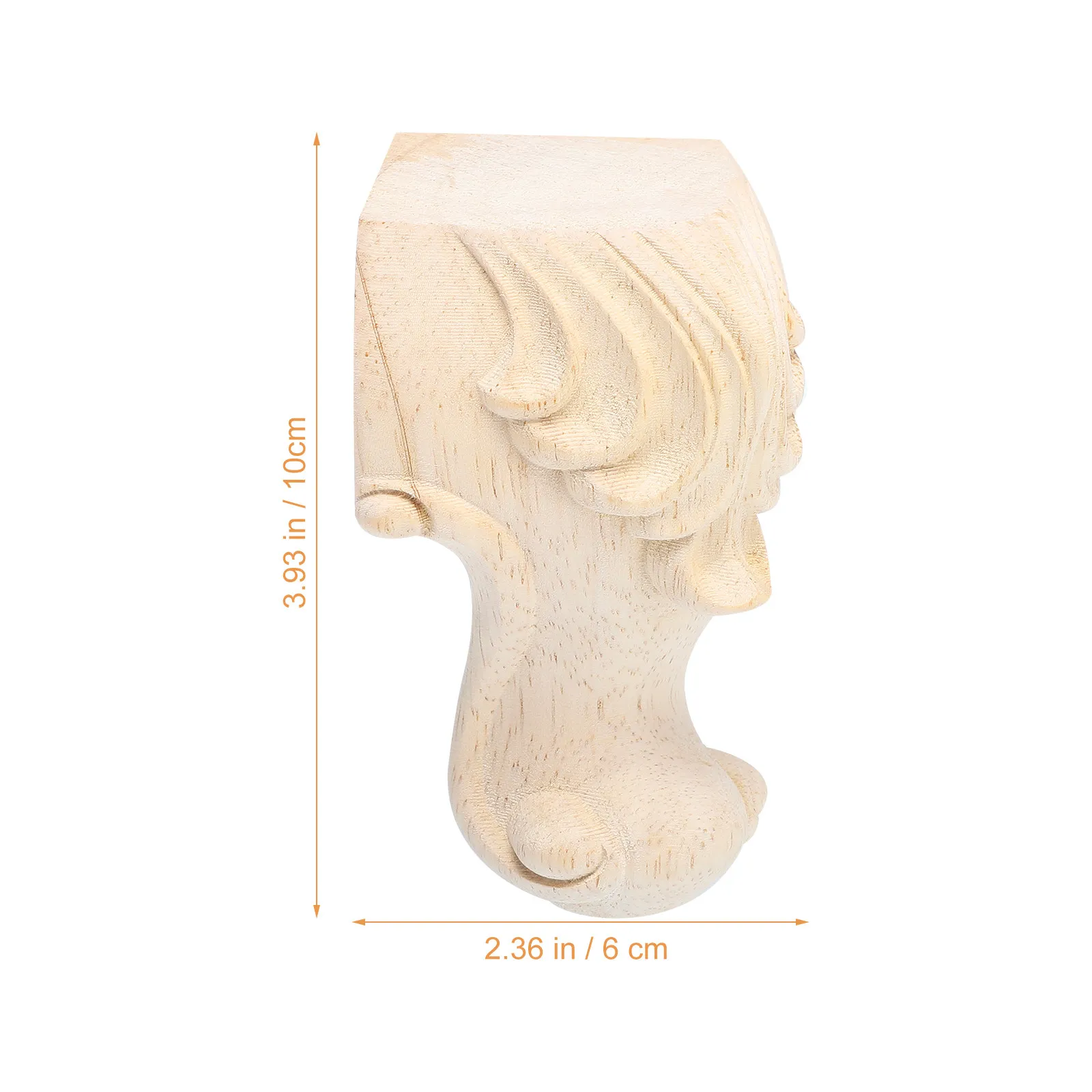 4 Piece Solid Wood Furniture Legs Carved Rose Design Heavy Duty Replacement Feet for Sofa Bed Dresser Bench