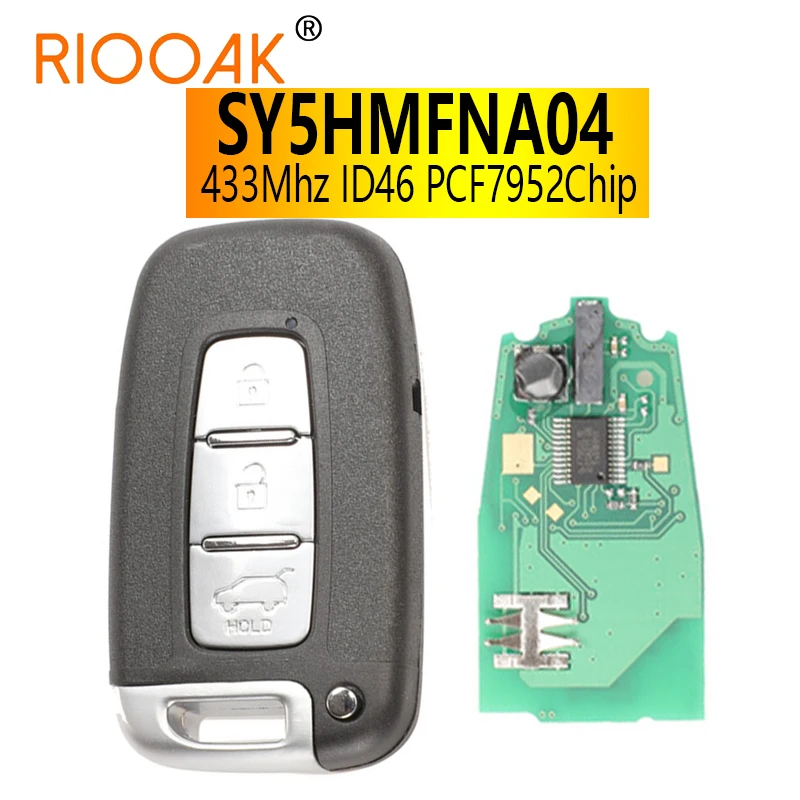 

433Mhz ID46 PCF7952 Chip Remote Smart Key for Kia Hyundai I30 I45 Ix35 Genesis Equus Veloster Tucson Sonata Elantra SY5HMFNA04