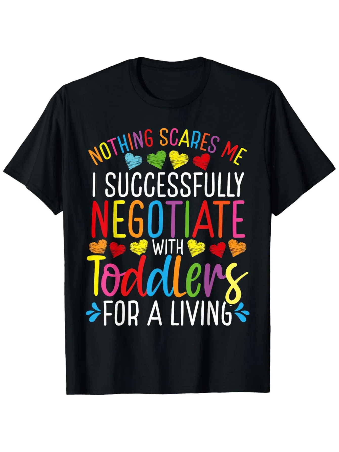Soft Cotton 'Childcare Teacher' Graphic Tee - Short Sleeve, Round Neck | Perfect Gift for Daycare Providers & Parents | Machine