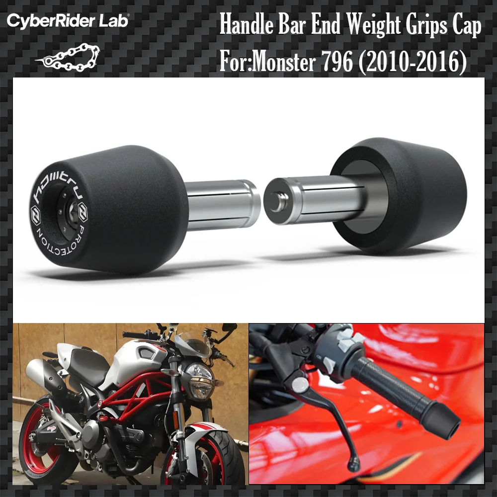 

For Ducati Monster 796/1100/S/EVO 2009-2016 CNC Bar End Caps - Italian Vintage Aluminum No Tools Rider Gift​​