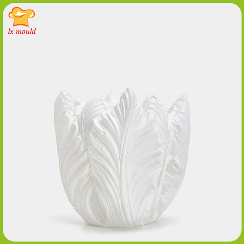 LXYY New 3D Flower-Shaped Silicone Candle Molds Reusable Mould Plaster Handmade DIY Candle Wedding Holiday Home Decor