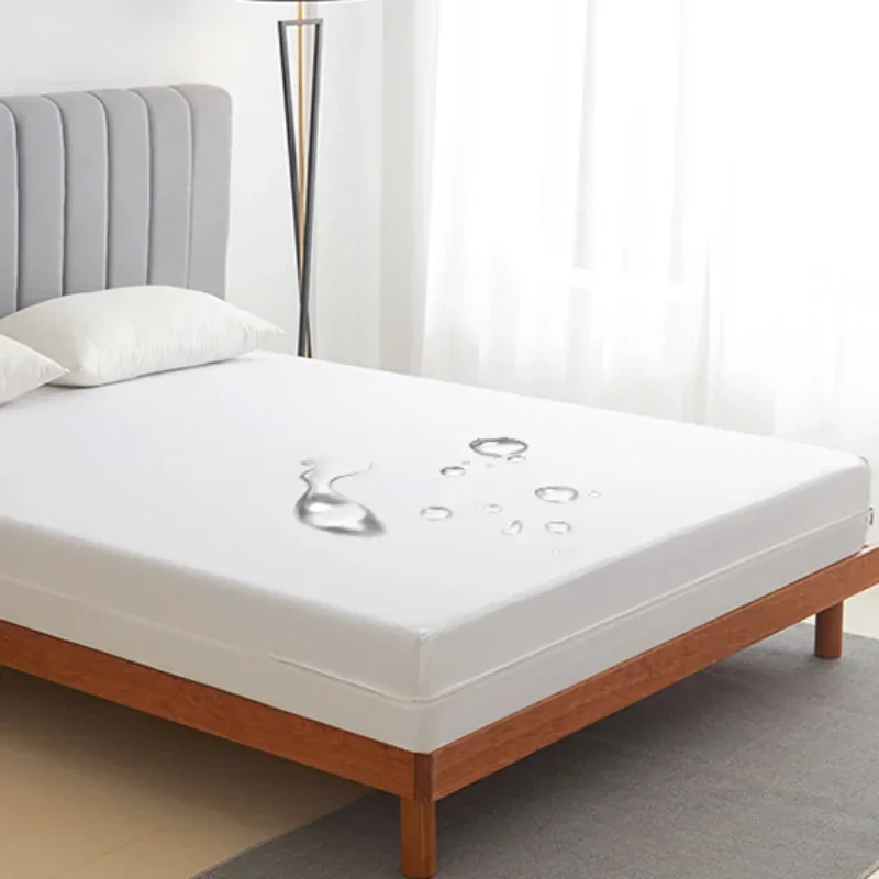 Waterproof Mattress Cover with Zipper Ultra Soft Terry Surface Thick Mattress Protector Single or Double Bed cubierta de colchón