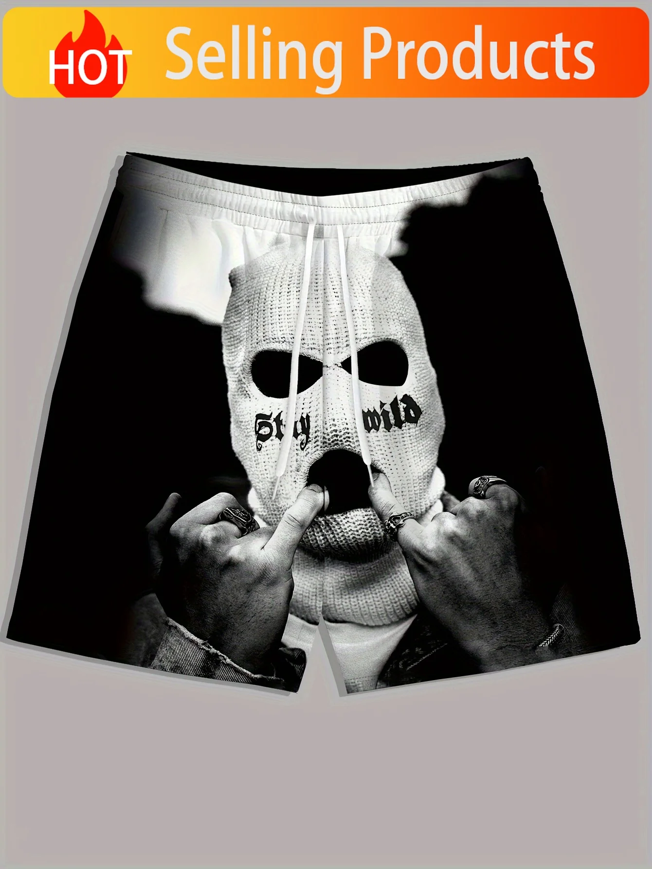 Men's Digital Printed Cool Comfortable Casual Summer Beach Shorts with Unique Pattern.