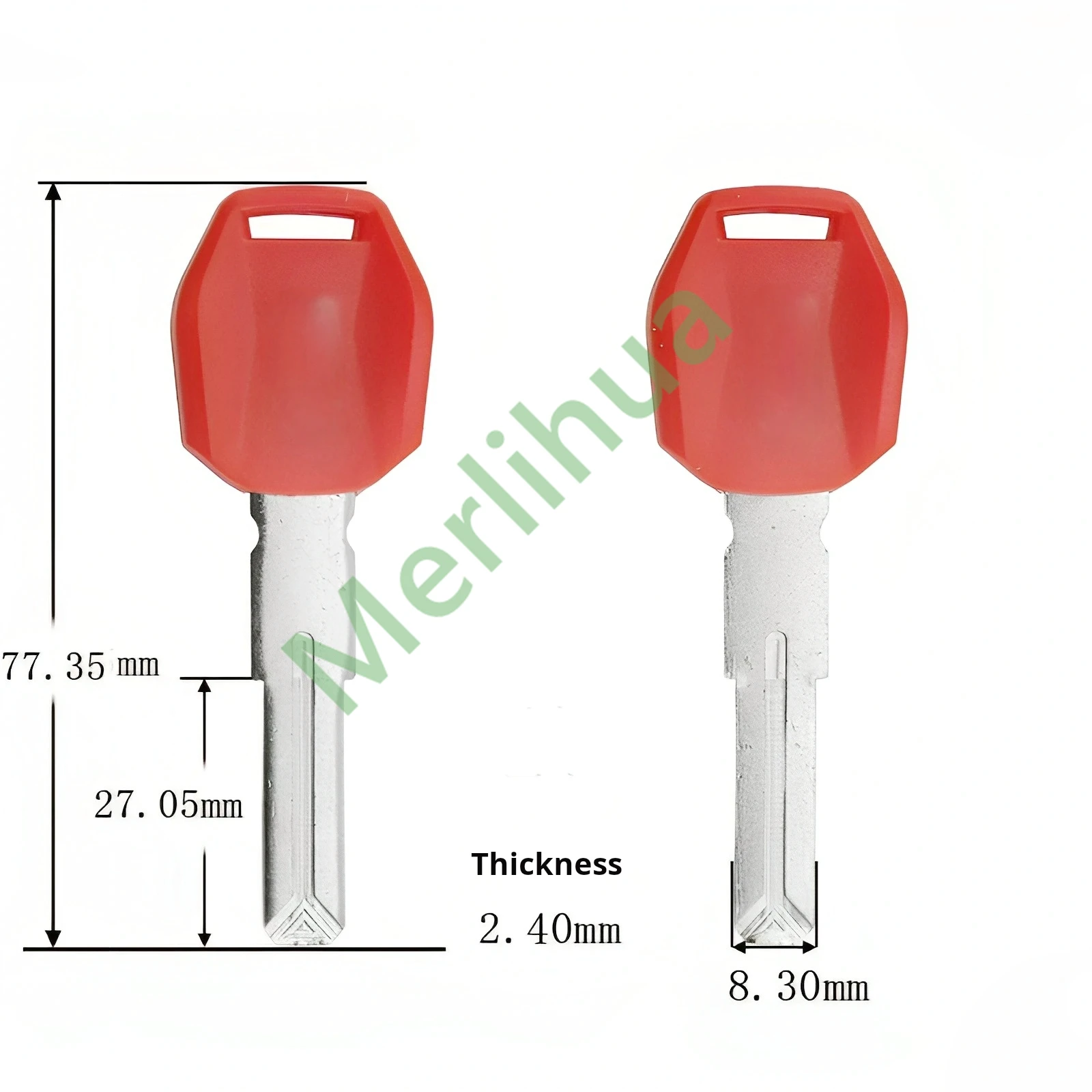Universal Chip-Ready Key Blank for KTM-Style 1050 1190 1290 RC8R ADV Motorcycle - Modifiable Key Shell