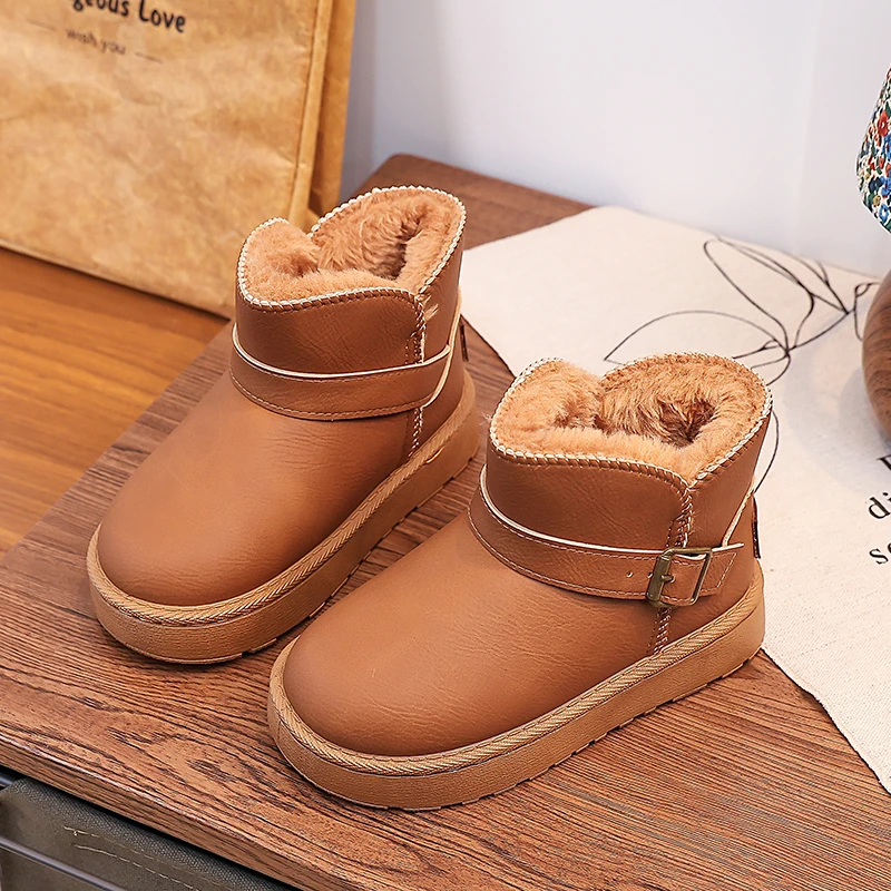

2025 Winter New Children's Shoes Fashion Children's Casual Shoes Girls' Cotton Snow Boots Versatile Warm Cotton Shoes