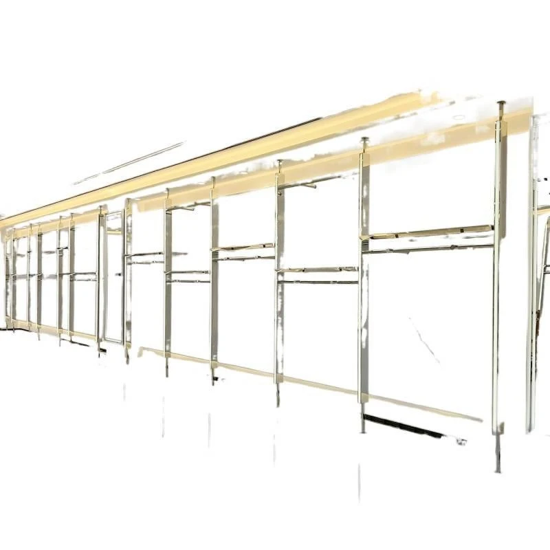 custom.Newly designed floor-standing and wall-mounted adjustable clothing racks and shelves retail clothing stores（BeltLEDLa