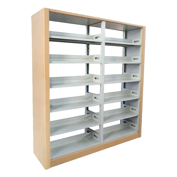 

Custom Library Furniture Student Bookshelf Modern Book Shelving Wood and Metal Bookcase Bookshelf for Home Library