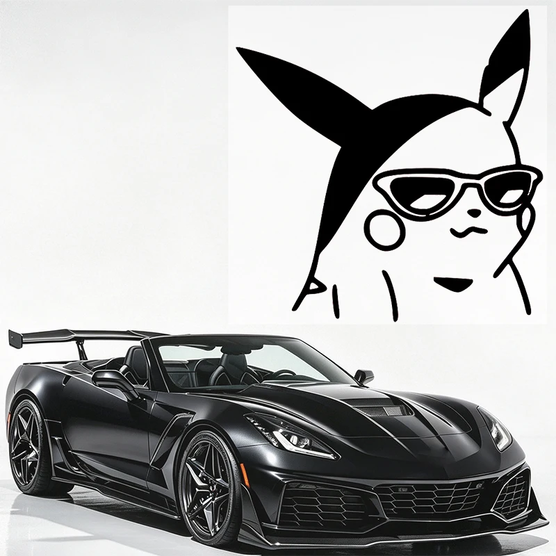 Car Stickers Black Cartoon Monster Vinyl Decal Waterproof Die Cut UV Resistant Scratch Resistant for Motorcycle Auto Decor