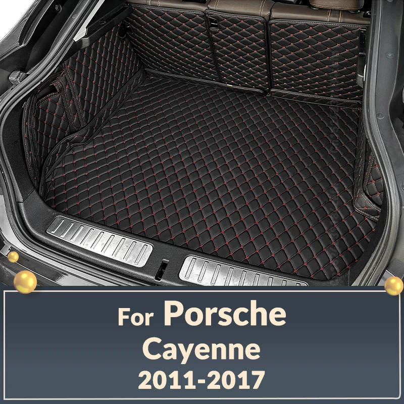 Car trunk mat for Porsche Cayenne 2011 2012 2013 2014 2015 2016 2017 cargo liner carpet interior accessories cover