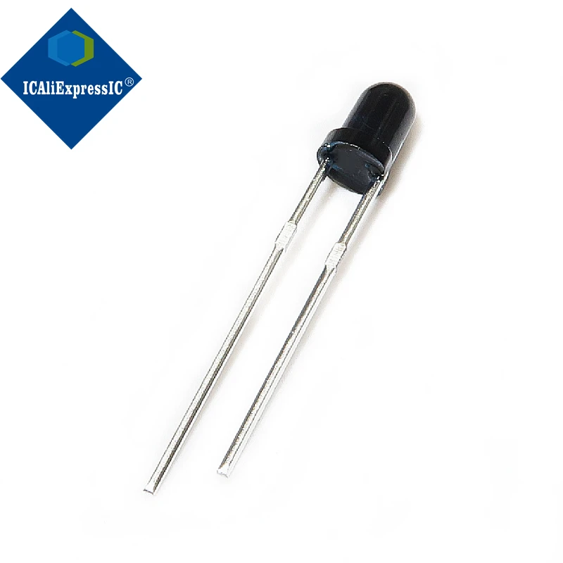 5piece Infrared 3MM receiving tube PT204-6B receiving head 940NM straight plug black