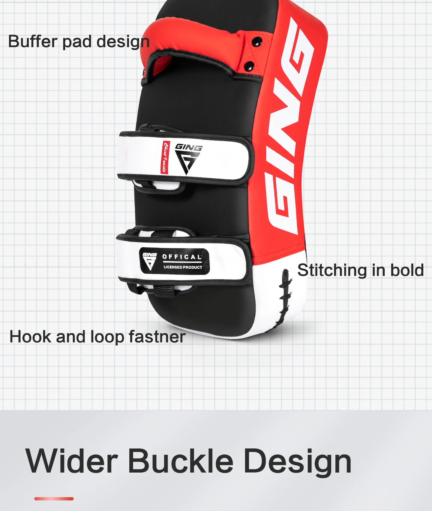 Professionelles Muay Thai MMA Fußziel, Schweres Boxkampf-Pratzen-Set, Kick-Ziel, Bogenförmiges Handziel, Taekwondo-Trainingsausrüstung – Detail 5