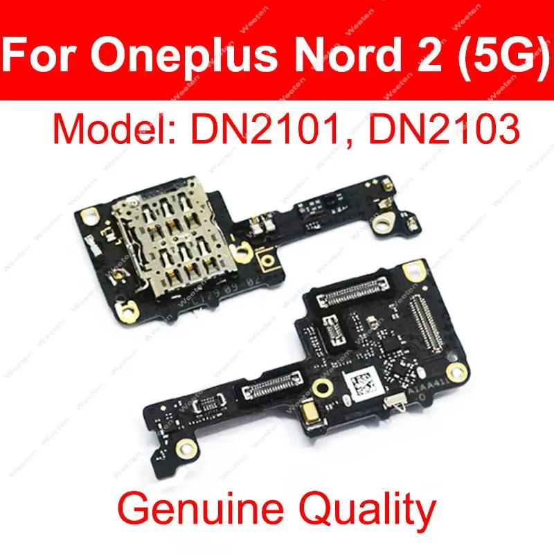 For Oneplus 1+ Nord 2 3 5G 10 Pro 11 10T 10R 11R Sim Card Tray Reader Slot Socket Board Connector Flex Cable Parts