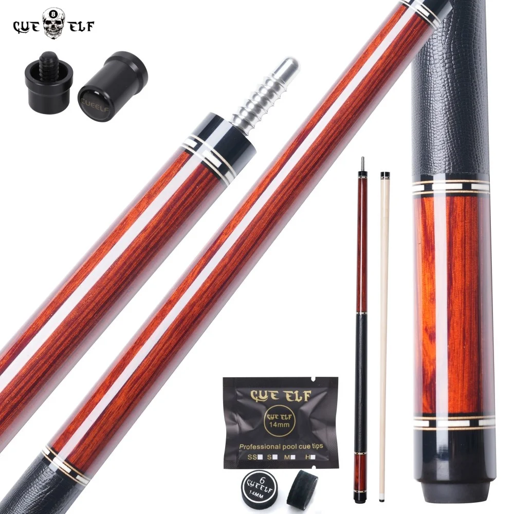 Hot Selling Professional Billiard Pool Cue Real Leather Warp Maple Cork Filing Shaft 12.8mm Tip Size Radial Pin