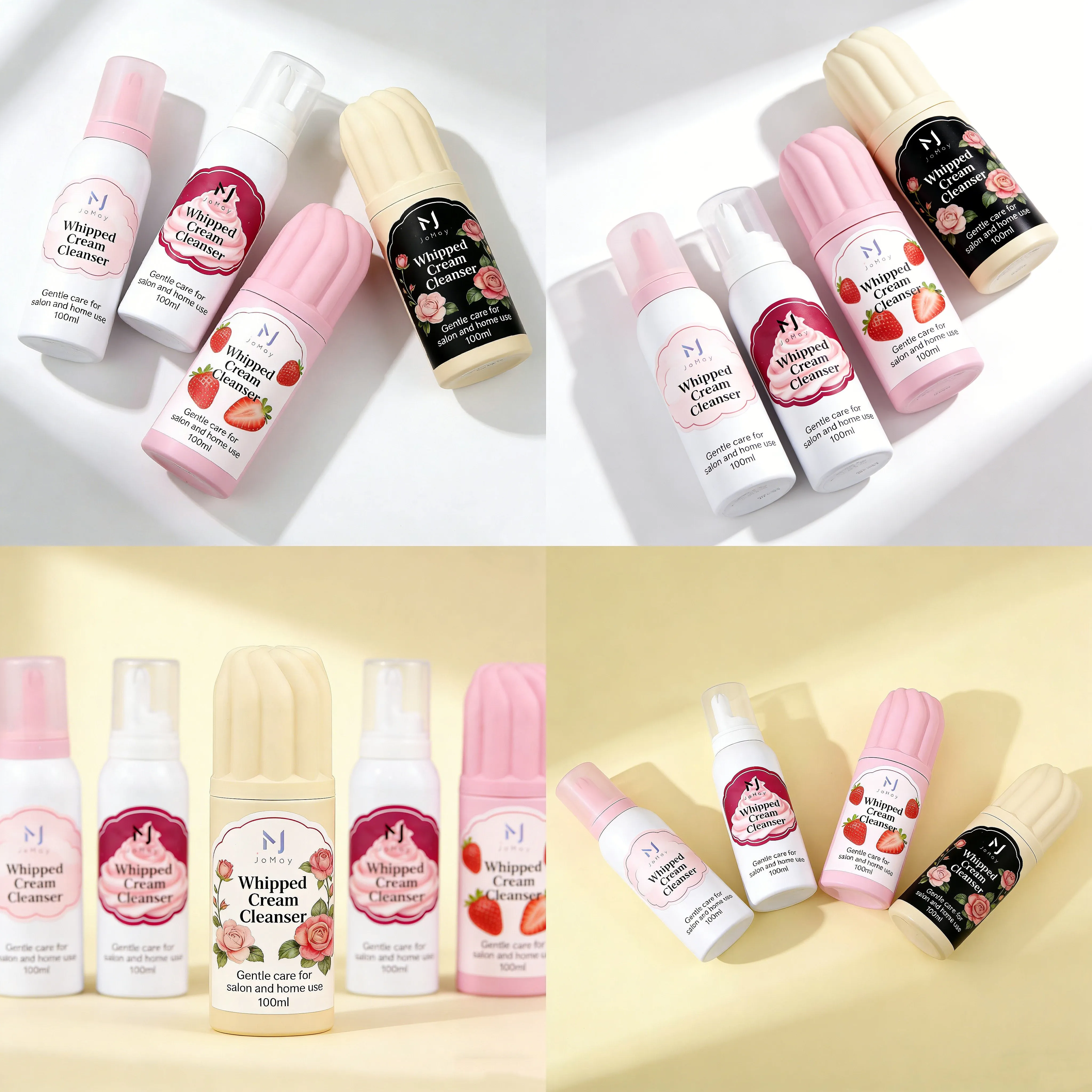 Natural Vegan Cruelty Free Whipped Cream Eyelash Bath Shampoo Mild Lash&Brow Cleanser Liquid Form Oil Free Heart Butterfly