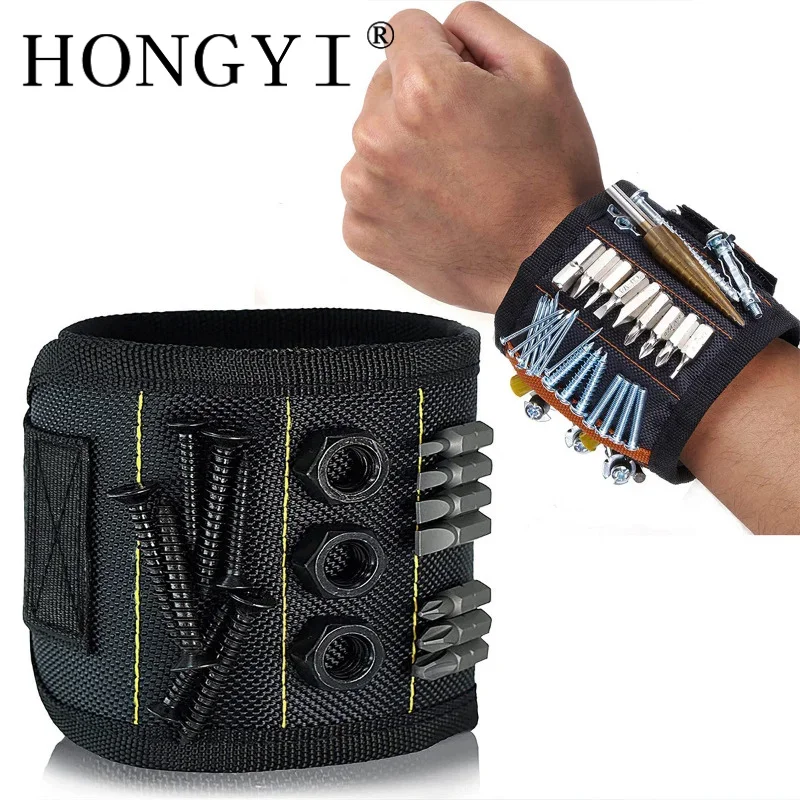 1PCS Magnetic Wristband for Holding Screws,Nails,Drilling Bits,Wrist Tool Holder Belts with Strong Magnets,Cool Gadgets for Men