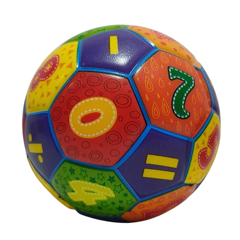 Pelota elástica suave y sólida para niños, juguete de fútbol Digital de descompresión, educación de la primera infancia, 6,3 CM, 1 unidad