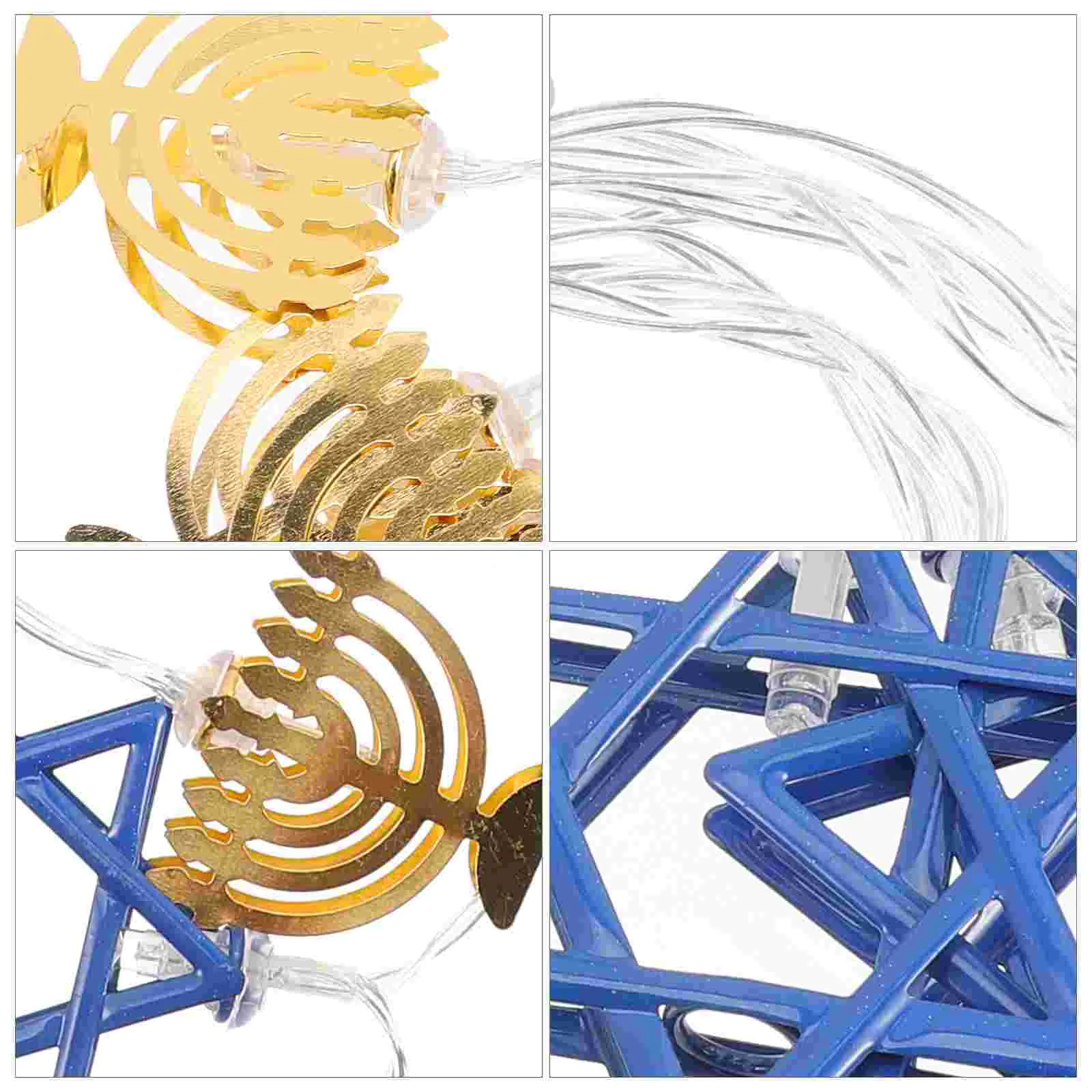 Hanukkah String Lights Chanukah Decorations Powered Party Favors Personalized LED Name Sign Fairy Candlestick