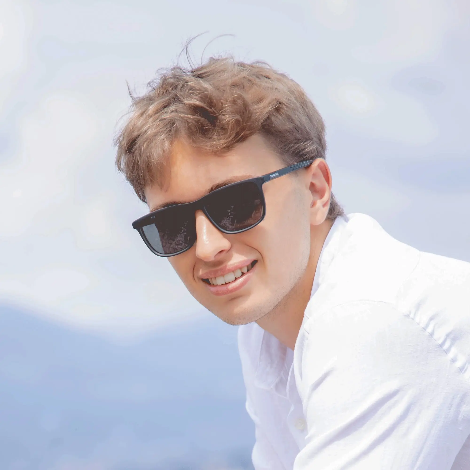 

Модные мужские квадратные солнцезащитные очки BLUEMOKY TR90 с поляризационными линзами UV400 для путешествий на природе и отдыха на пляже