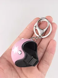 1pc Cute Pink Motorcycle Helmet Keychain That Can Be Worn On A Doll's Head (backpack Decoration)