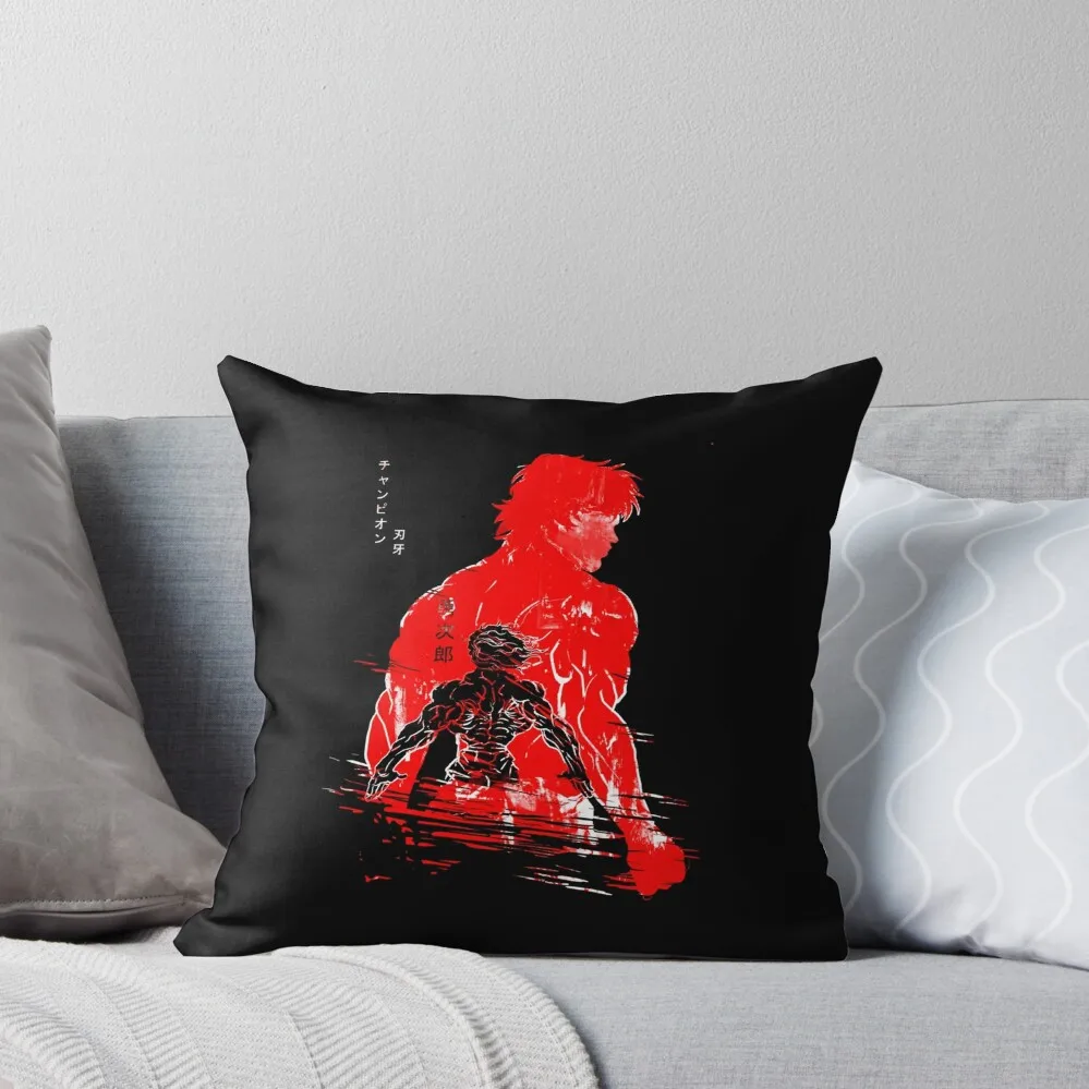 

Hanma Bloodline Clr VersionBaki The Grappler Throw Pillow Sofas Covers Christmas Cushion For Home pillow