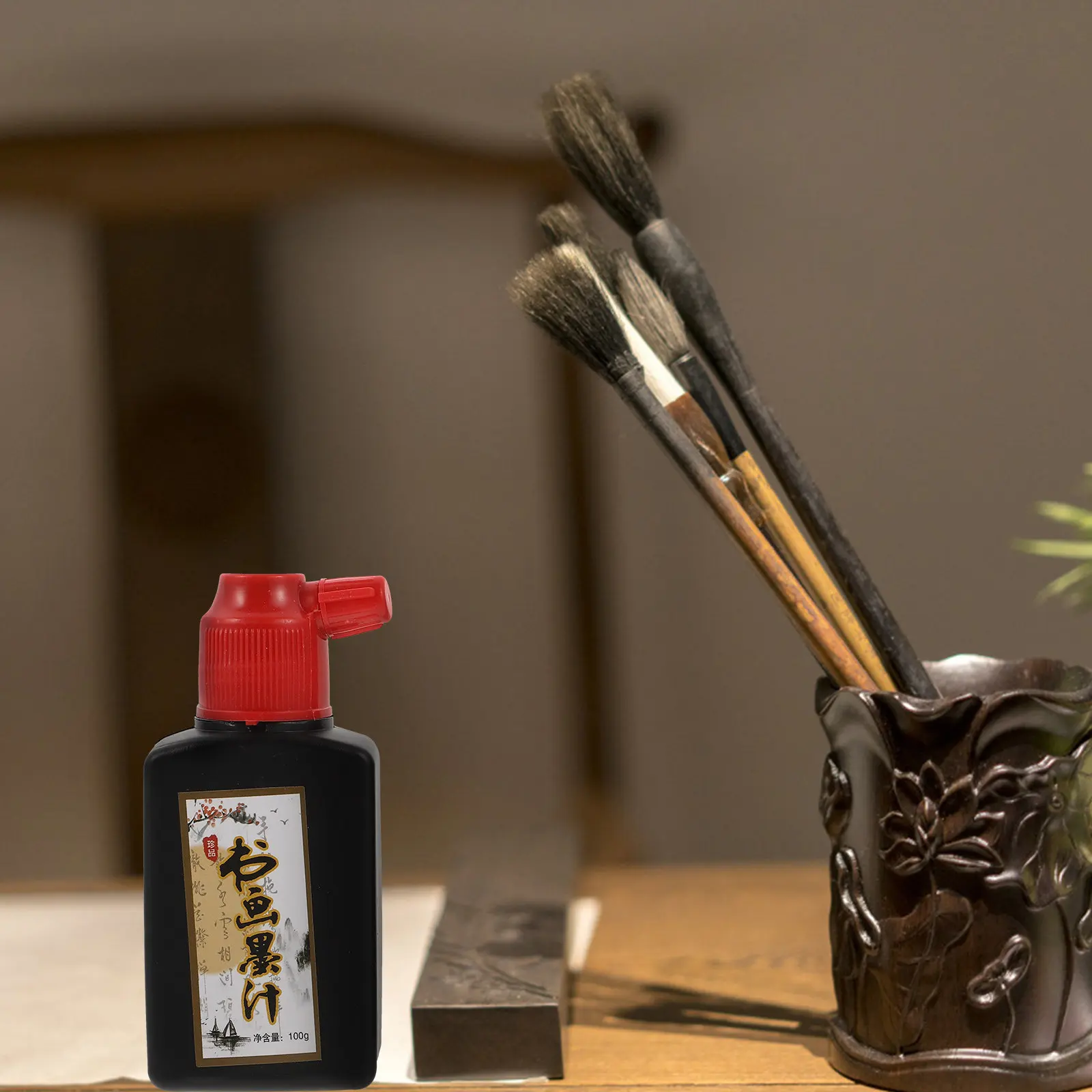 

6Pcs Natural Chinese Calligraphy Ink for Traditional Brush Painting Smooth Dense Texture Fade Resistant Exquisite Art Ink