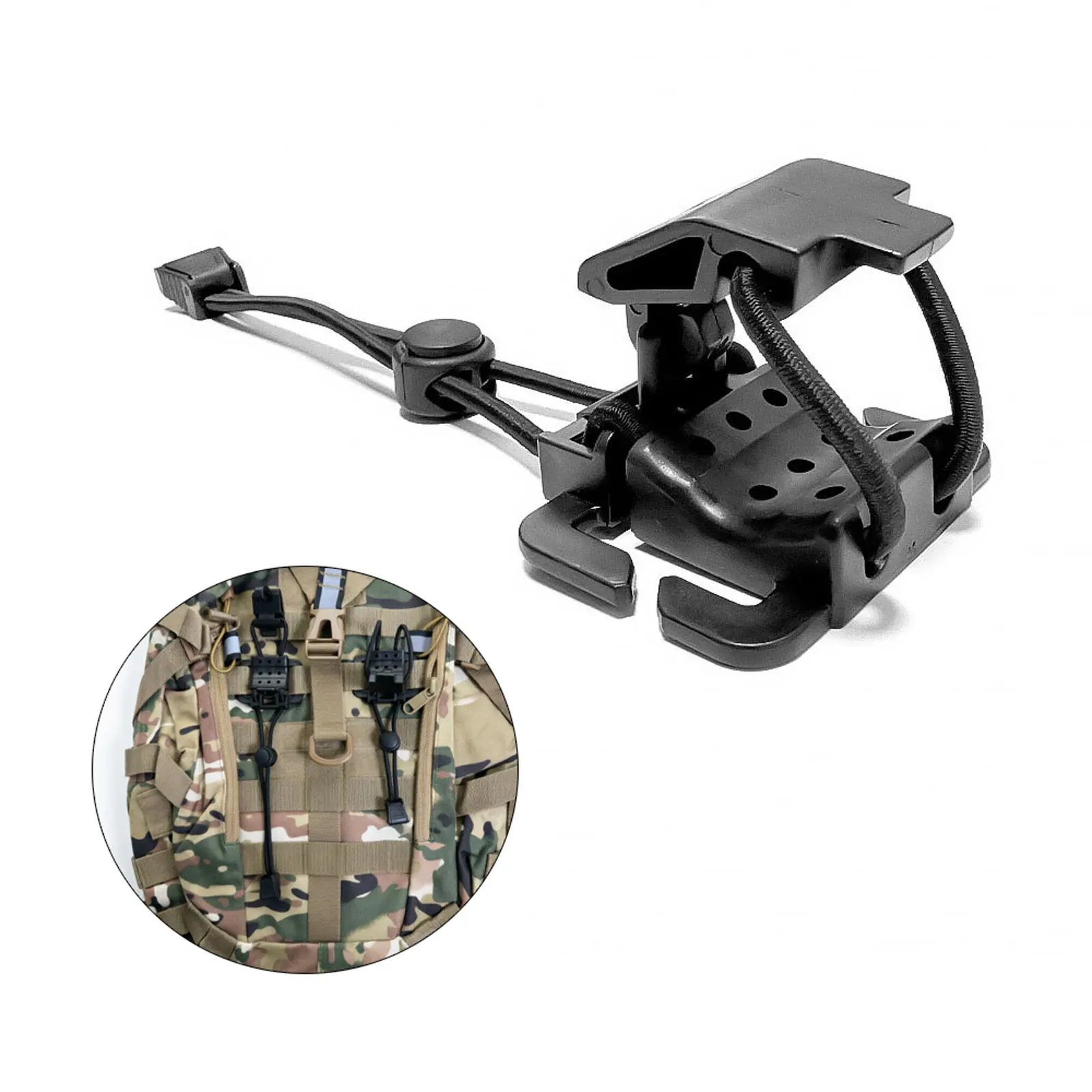 Wheel Clip Molle Hiking Accessories Multifunction Hanging Buckle Shovel Clamp Axe Clamp Bracket Backpack Flashlight Accessories