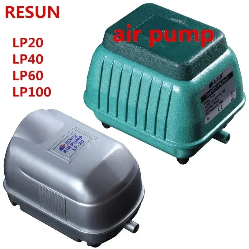 RESUN Large-volume high-power fish tank aquarium fish pond silent air pump LP-20 LP40 LP60 LP100 oxygenation pump