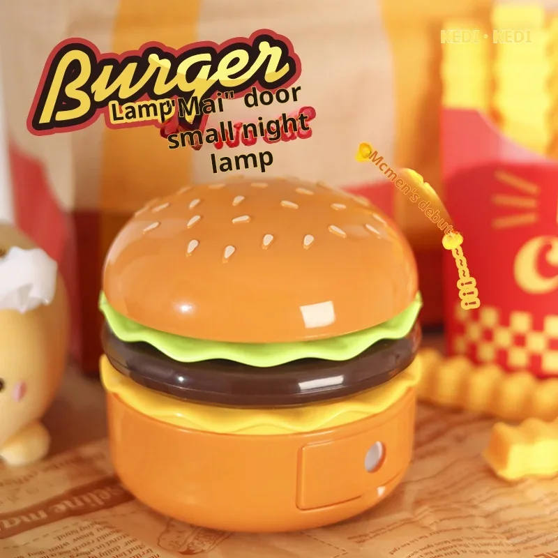 Small Desk Lamp For Kids With Adjustable Neck Touch Switch With Pencil Sharpener Rechargeable Desk Lamp Hamburger!