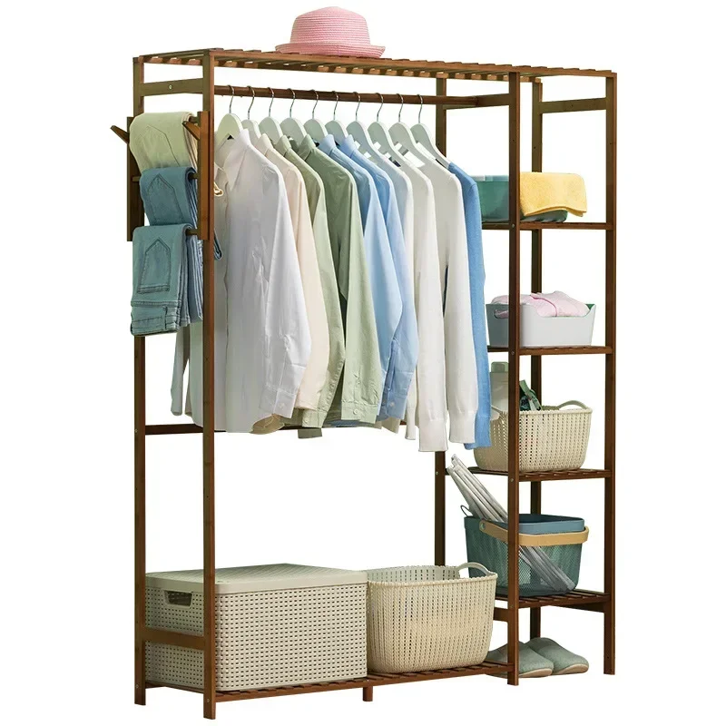 Extra Large Wardrobe Modern Multifunction Storage Rack Floor Shoe Rack with Coat Hanger  Home Furniture Organizer