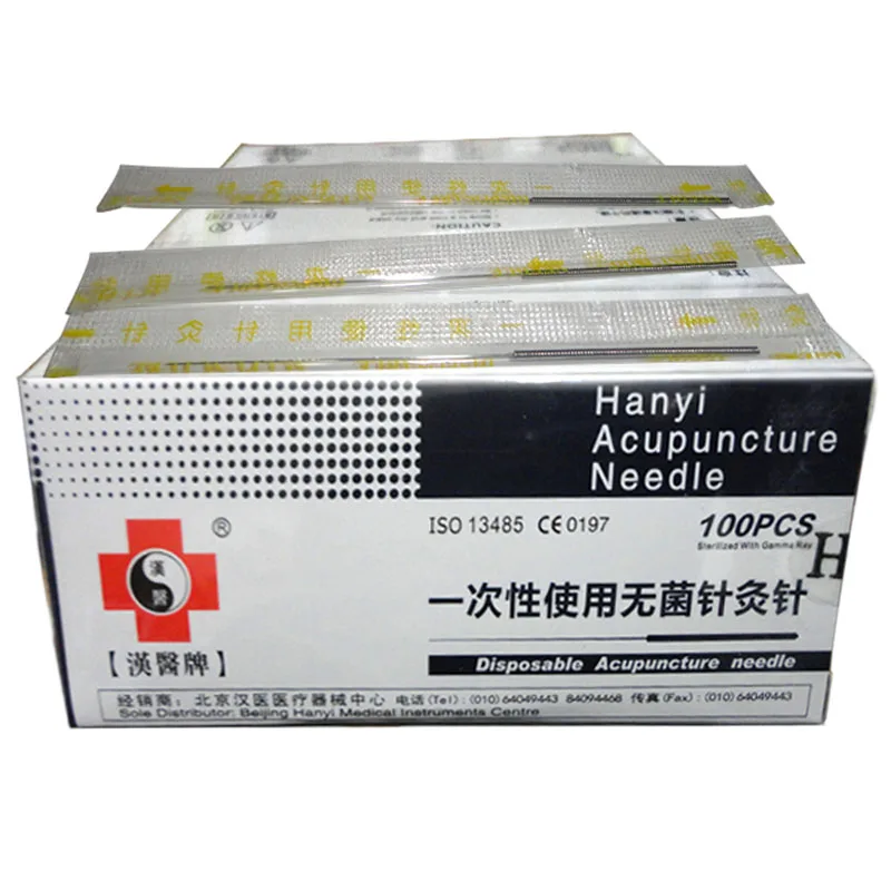 

100 pieces /box massage relax health care disposable acupuncture needle stainless steel handle individual package