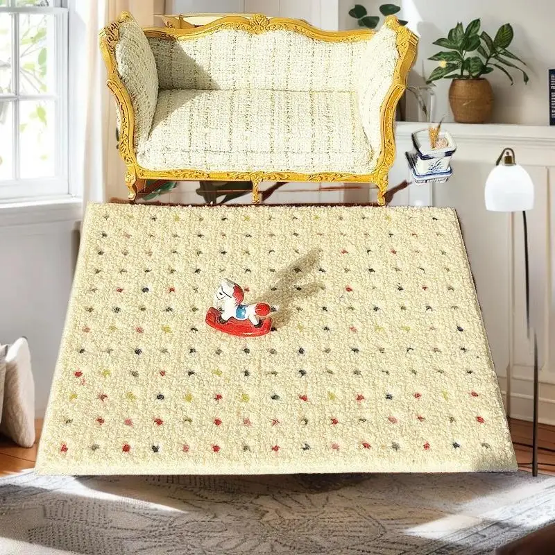 1: 12 Dollhouse Miniature Plush Rug Set, Model Photography Prop, Kid's Pretend Play Toys, Doll House Tiny Decor Presents