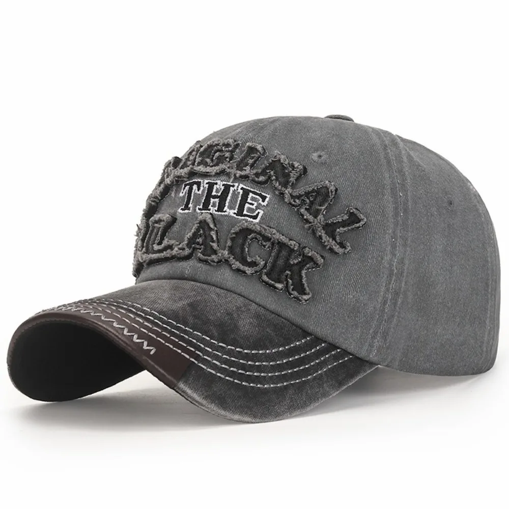 جديد ريترو قبعة بيسبول غسلها القطن رسالة مطرزة Snapback قبعة بلغت ذروتها قبعة الصيف