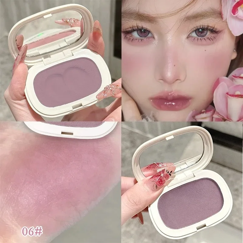 Enkele kleur Blush Zijdeachtige textuur Hoge kleur Geen poedergevoel Lage verzadiging Langdurige natuurlijke matte Blush Crème Gezichtsmake-up