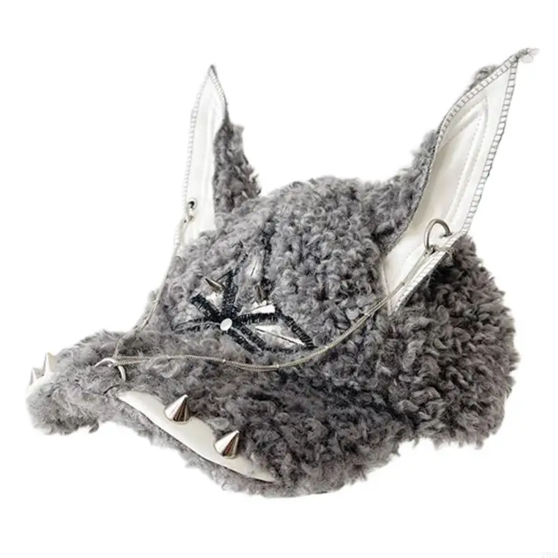 Cartoon Dobermann Ear Baseball Cap Unisex Furry Sport Hat Adjustable Headwear Idol Wear