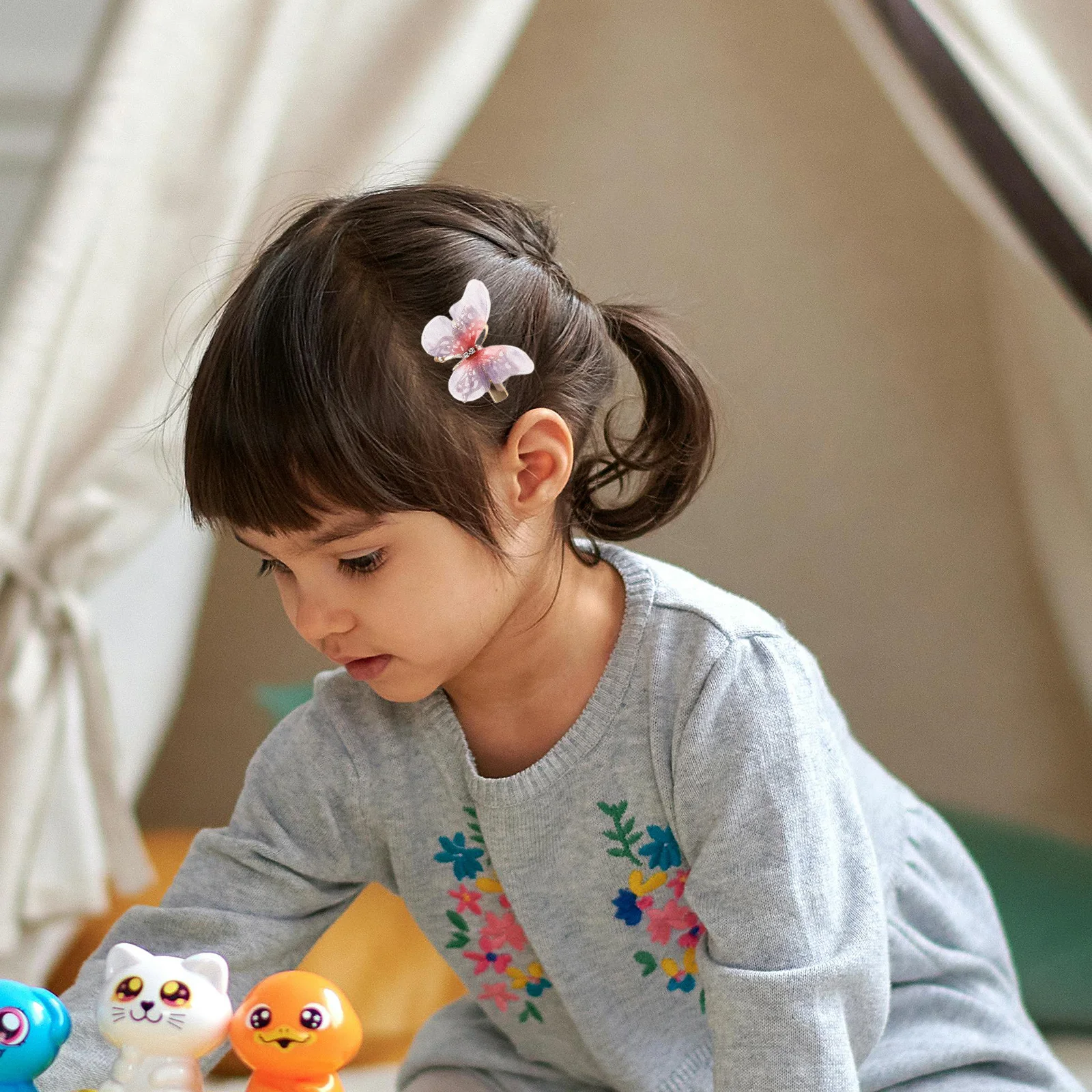 10 قطع من مشابك الفراشة الصغيرة اللطيفة للفتيات والنساء والأطفال رقيقة وسميكة لحفلات الزفاف وإكسسوارات الشعر للاستخدام اليومي #2