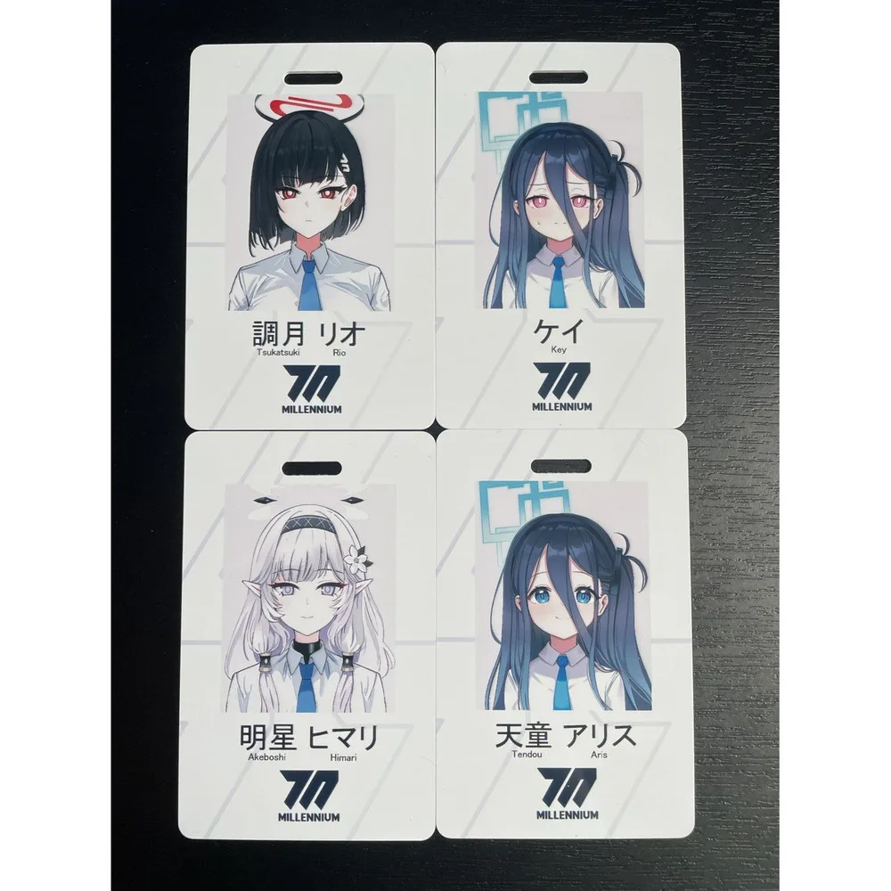 6PCS Blue Archive Anime Card Student ID Tenndou U Ushio Noa College Schale Prezenty urodzinowe Chłopcy Dziewczynki