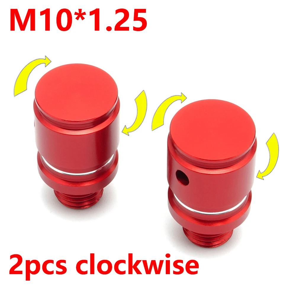 M10 Clockwise CNC New Reaview Mirror Hole Plug Screws Cap Bolts Cover For Kymco Xciting 250 500 Downtown 125 300 350 Accessories