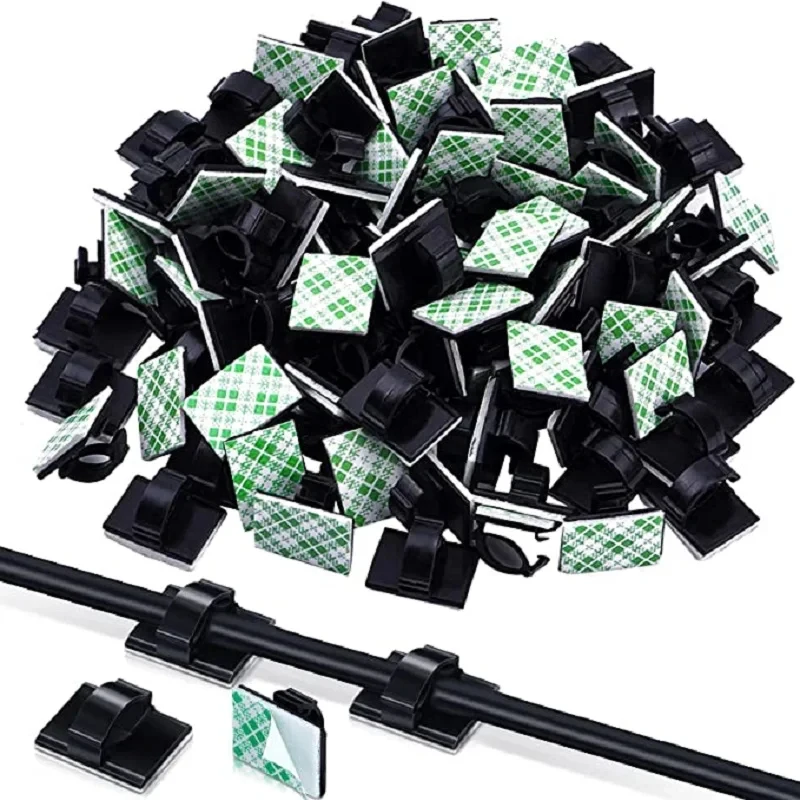 10/20/40pcs Cable Organizer Clips Cord Holder Desktop Workstation Wire Manager Charging Data Line Bobbin Winder Cable Management