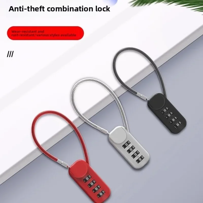 Wire Lock Password Lock Outdoor Luggage Rope Lock Household Waterproof and Rust Proof Small Cabinet Lock Head
