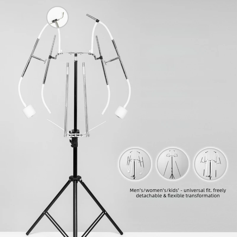 Detachable Mannequin for Clothing Photography, Adjustable Display Stand for Shop & Studio, Garment Form for Store Window