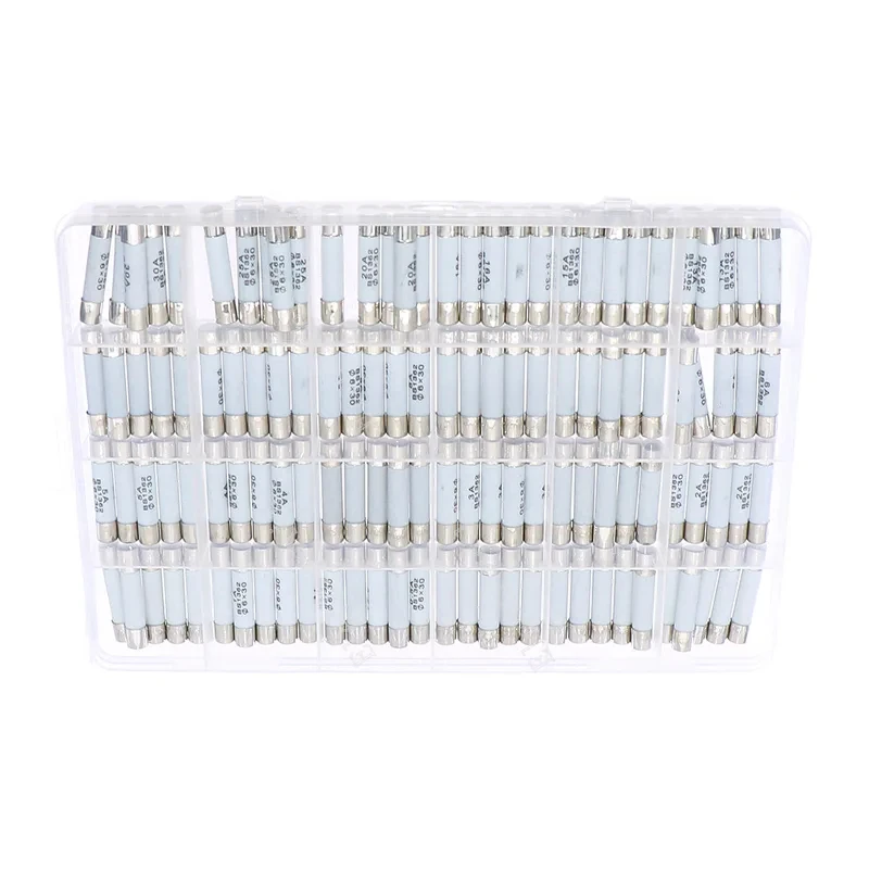 24Value 6x30mm 250V 0.1A-30A Fast Blow Ceramic Fuse Assorted kit 120Pcs Each 5pcs