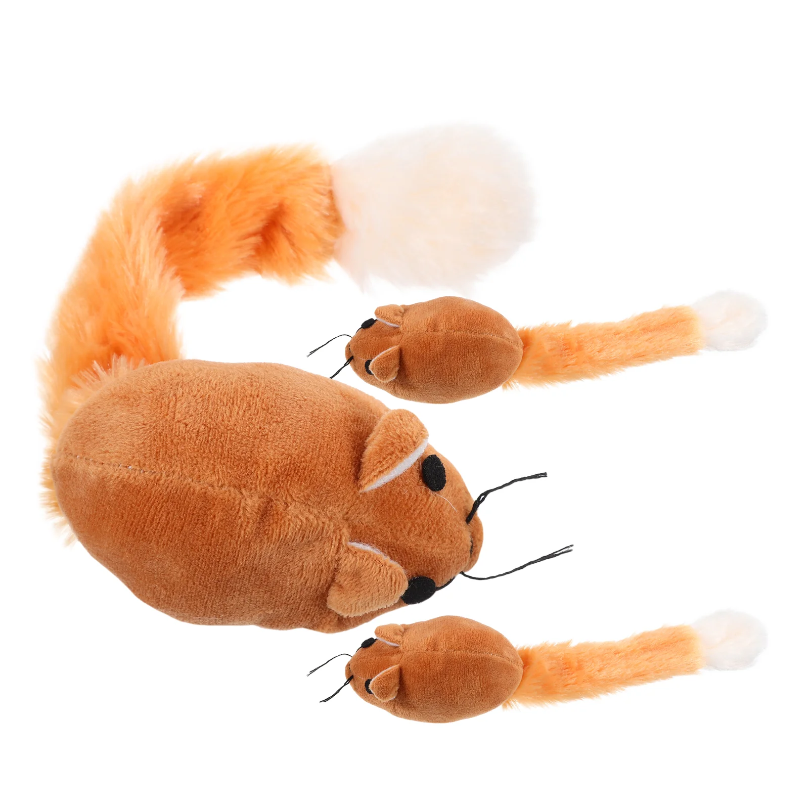 3pcs Long Tail Mouse Toy Plush Mouse Cat Playing Props Cat Teaser Interactive Toy Cat Supplies (Random Color)