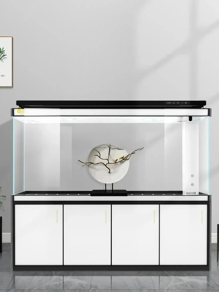 خزان الأسماك غرفة المعيشة مكتب كبير حوض السمك HD مرشح أسفل بسيط خزان الأسماك التنين #4