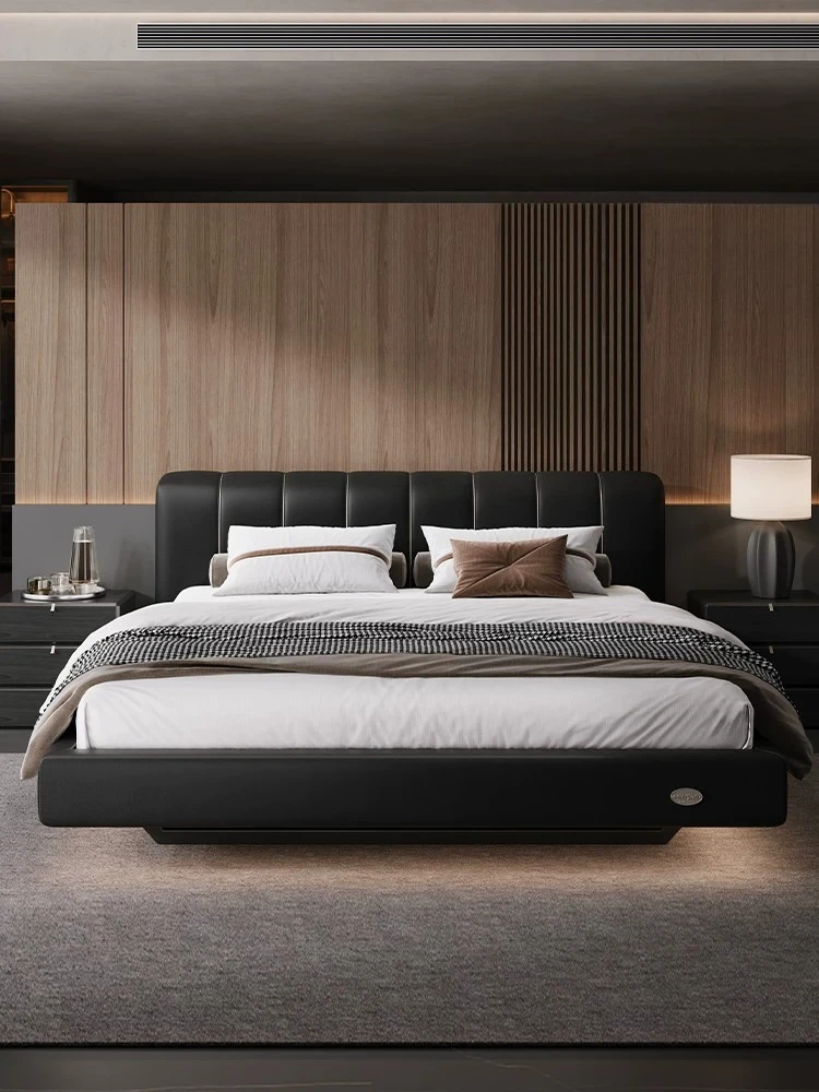 Electric bed Master bedroom Multifunctional bed Massage bed Lifting leather bed Double bed